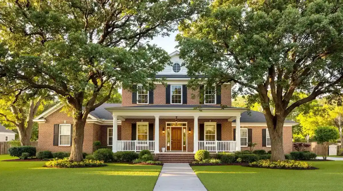 Gulf Coast home exterior showing the roof as a potential comfort upgrade opportunity during reroof